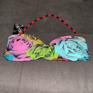 Volcom- Floral Bandeau Bikini Top
